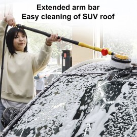 Car Wash Brush, Car Cleaning Kit, 360° Spin Car Wash Mop, High-pressure Foam Car Cleaning Brush, Detachable & Extendable Scrub Brush, For Car Home Cleaning & Garden Use