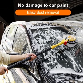 Car Wash Brush, Car Cleaning Kit, 360° Spin Car Wash Mop, High-pressure Foam Car Cleaning Brush, Detachable & Extendable Scrub Brush, For Car Home Cleaning & Garden Use