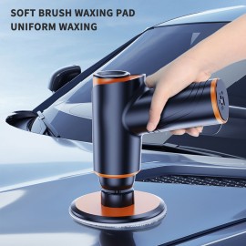 Car Mini Cordless Polisher Wireless Polishing Machine With Brush Scratch Repair Portable Handheld Car Detailing Tools