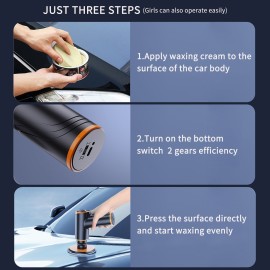 Car Mini Cordless Polisher Wireless Polishing Machine With Brush Scratch Repair Portable Handheld Car Detailing Tools