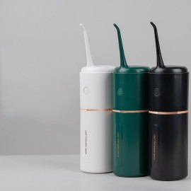 Portable Oral Irrigator for Teeth/Braces Water Flosser with 3 Modes 3 Available Jet Tips 280ml Detachable Reservoir 8mm Spout, White
