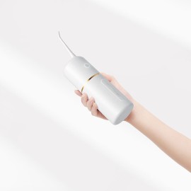 Portable Oral Irrigator for Teeth/Braces Water Flosser with 3 Modes 3 Available Jet Tips 280ml Detachable Reservoir 8mm Spout, White