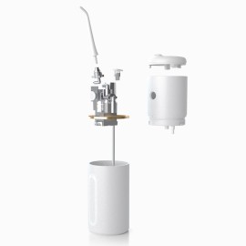 Portable Oral Irrigator for Teeth/Braces Water Flosser with 3 Modes 3 Available Jet Tips 280ml Detachable Reservoir 8mm Spout, White