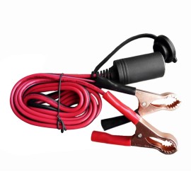 Cigarette Lighter Battery Clip-on Car Cigarette Lighter Socket 50A 18AWG Adapter Car Battery Pump Alligator Extension Cord with Battery Clamp