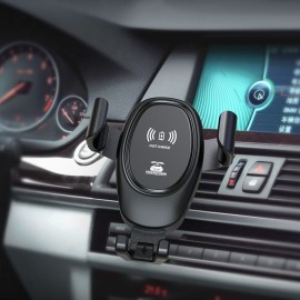 D12 Car Wire-less Mount Chargers Car Phone Holder in Air Vent Clip Stand for All 4-6” Phones