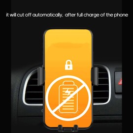 D12 Car Wire-less Mount Chargers Car Phone Holder in Air Vent Clip Stand for All 4-6” Phones