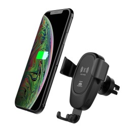D12 Car Wire-less Mount Chargers Car Phone Holder in Air Vent Clip Stand for All 4-6” Phones