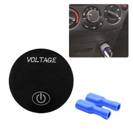 Universal Car Motorcycle DC 12V-24V LED Panel Digital Voltage Meter with Touch ON OFF Switch Battery Capacity Display Voltmeter for SUV Truck Motorcycle Boat Riding mower Tractor