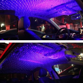 Car Atmosphere Lamp,Auto Roof Ceiling Decoration Colourful LED Star Night Lights Projector for Car/Home/Party
