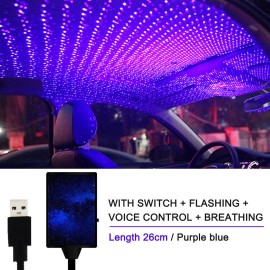 Car Atmosphere Lamp,Auto Roof Ceiling Decoration Colourful LED Star Night Lights Projector for Car/Home/Party