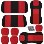 Universal Car Seat Cover Auto Interior Decoration Protectors Full Surround Headrest and Pad Backrest Cover for Car, Truck, Suv, Van