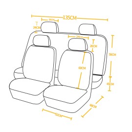 Universal Car Seat Cover Auto Interior Decoration Protectors Full Surround Headrest and Pad Backrest Cover for Car, Truck, Suv, Van