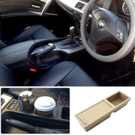 Car Front Center Console Drink Cup Holder Coin Holder Interior Storage Tray Replacement for BMW 3 Series E46 