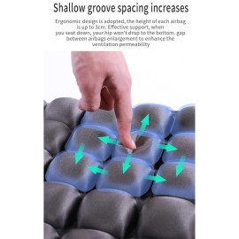Air Seat Cushion for Office, Driving, Gaming Chair- 3D Stereo Air Cushion for Hip Stress Relief