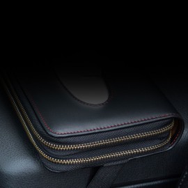 Leather Car Visor Tissue Holder Zipper Tissue Box Paper Towel Cover Case for Car Truck Decoration