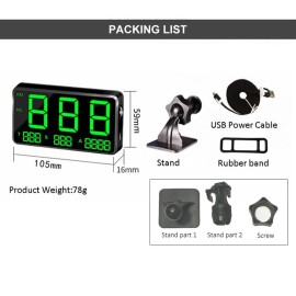 Car Global Position System Speedometer C80 Digital Display Speed Altitude Meter Motorcycle Head-Up Display Car Hud Display
