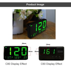 Car Global Position System Speedometer C80 Digital Display Speed Altitude Meter Motorcycle Head-Up Display Car Hud Display