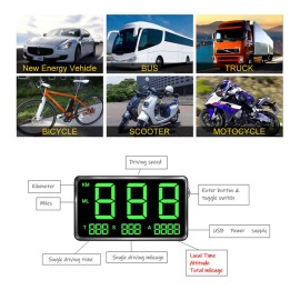 Car Global Position System Speedometer C80 Digital Display Speed Altitude Meter Motorcycle Head-Up Display Car Hud Display