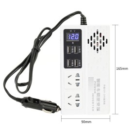 250W Car Power Inverter D C12V/24V to AC220V Multi-Funcitonal Power Converter Digital Display Power Voltage Transformer
