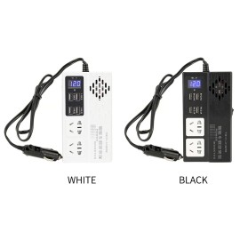 250W Car Power Inverter D C12V/24V to AC220V Multi-Funcitonal Power Converter Digital Display Power Voltage Transformer