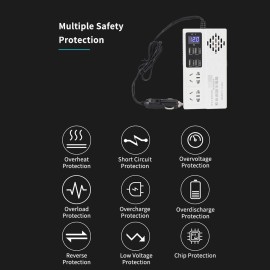 250W Car Power Inverter D C12V/24V to AC220V Multi-Funcitonal Power Converter Digital Display Power Voltage Transformer