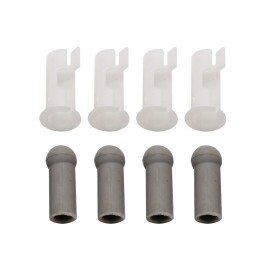 One Pair Sunvisor Support Brackets Kit Chrome with Screws Bushing