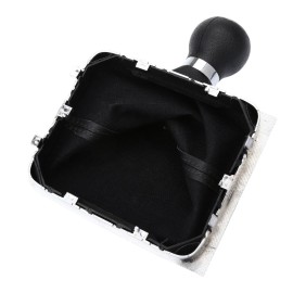 5 Speed Gear Shift Knob Stick Boot Gaiter Frame for VW Passat B6 Black