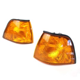 Corner Light Lens Replacement Yellow Amber Indicator Lamp Replacement For Side Corner Signal Light Fit For BMW E36 3 Series 1992-1998