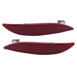 Left&Right Rear Reflector Bumper Tail Light lens Lamp Trim Panel Back Door Replacement for Renault Megane MK3 265600004R