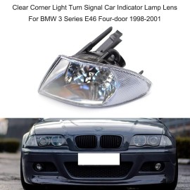 Left Clear Corner Light Turn Signal Car Indicator Lamp Lens Replacement For BMW 3 Series E46 Four-door 