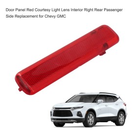 Door Panel Red Courtesy Light Lens Interior Right Rear Passenger Side Replacement for Chevy GMC