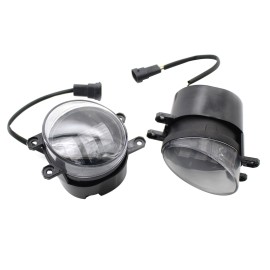 2pcs Fog Light Lamp White/Yellow Dual Color LED Bumper Driving Fog lamp Replacement For Toyota