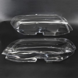Headlight Glass Headlight Lens Plastic Cover Replacement For BMW X5 E53 Right+Left 