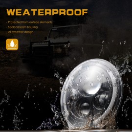 1pc 7 Inch Round Shaped LED Front Headlight Replacement For Jeep Wrangler JK LJ TJ CJ Motorcycles Headlight