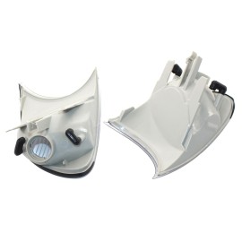 1 Pair Corner Lights Clear Lens White 63126904307 63126904308 Left & Right Replacement for BMW 3 Series E46