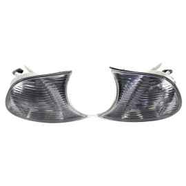1 Pair Corner Lights Clear Lens White 63126904307 63126904308 Left & Right Replacement for BMW 3 Series E46