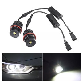 High Power White 6500K 40W/pcs LED Angel Eyes Halo Ring Marker Light Bulb Replacement for BMW E39 E53 E60 E63
