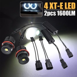 High Power White 6500K 40W/pcs LED Angel Eyes Halo Ring Marker Light Bulb Replacement for BMW E39 E53 E60 E63