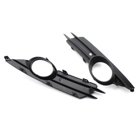 Left and Right Front Bumper Lower Grille Trim Fog Light Hole Pair Set Replacement for OPEL/VAUXHALL CORSA D MK3