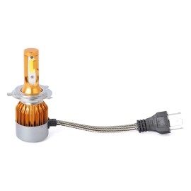 C6 Universal Automobile Headlight Gold Modified Lamp Kit Car LED Conversion COB Bulbs Lamps 6500K White Light