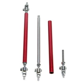 2Pcs Universal Adjustable Front Bumper Lip Splitter Strut Rod Tie Support Bar