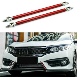2Pcs Universal Adjustable Front Bumper Lip Splitter Strut Rod Tie Support Bar