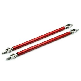 2Pcs Universal Adjustable Front Bumper Lip Splitter Strut Rod Tie Support Bar