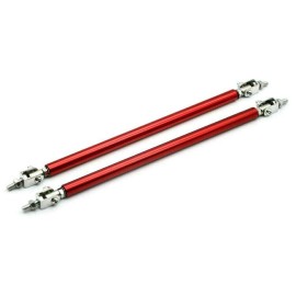 2Pcs Universal Adjustable Front Bumper Lip Splitter Strut Rod Tie Support Bar