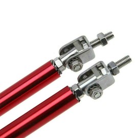 2Pcs Universal Adjustable Front Bumper Lip Splitter Strut Rod Tie Support Bar