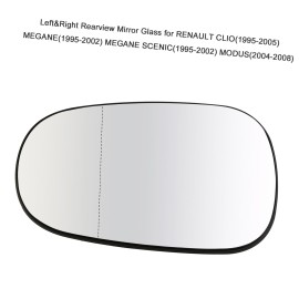 Left&Right Outside Mirror Glass Rearview Mirror Glass Replacement for RENAULT CLIO MEGANE MEGANE SCENIC MODUS