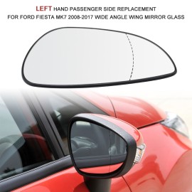Left Hand Passenger Side Replacement for Ford Fiesta Mk7  Wide Angle Wing Mirror Glass