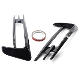 2pcs Car Front Spoiler Fog Lamp Cover Bumper Grille Trim Fog Light Eye Lid Replacement For VW Golf MK7 2014-2017