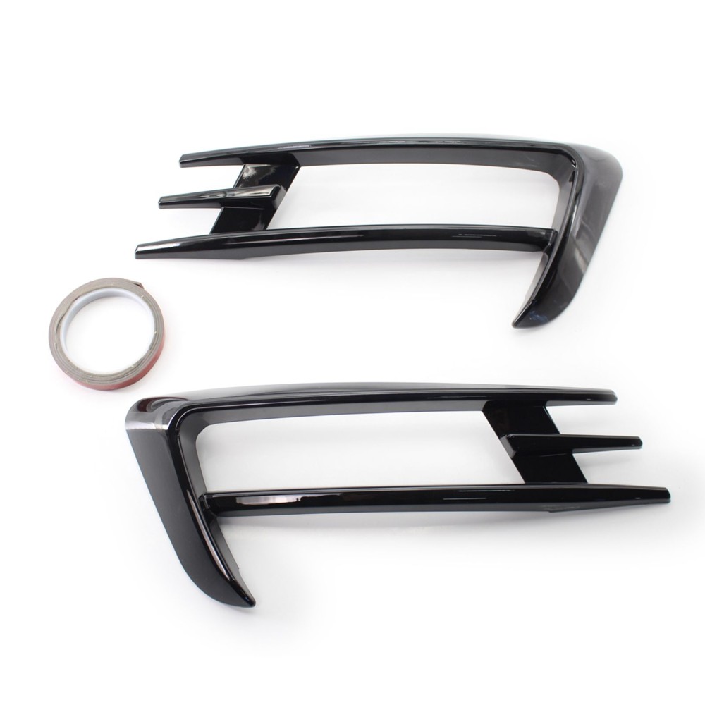 2pcs Car Front Spoiler Fog Lamp Cover Bumper Grille Trim Fog Light Eye Lid Replacement For VW Golf MK7 2014-2017