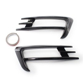 2pcs Car Front Spoiler Fog Lamp Cover Bumper Grille Trim Fog Light Eye Lid Replacement For VW Golf MK7 2014-2017